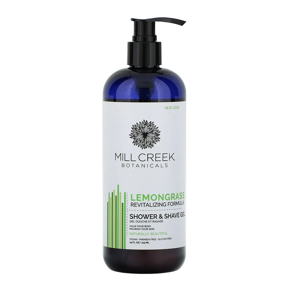 Official Mill Creek Botanicals Lemongrass Shower and Shave Gel 14 Oz Exclusive