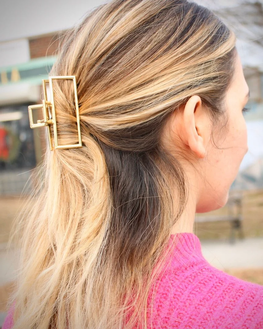 Reliable Gold Medium Claw Hair Clip Reusable