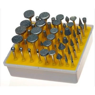 Specialty 50 PC 1 8 Shank Diamond File Burr Set for Dremel Rotary Tool Cone Point Round Refined