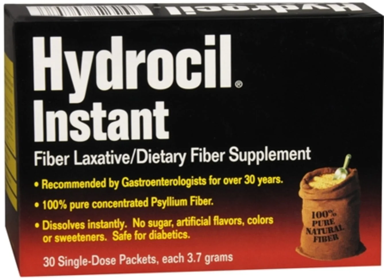 Easy-to-Use Hydrocil Instant Natural Fiber Laxative Packets for Digestive Health and Constipation Relief 0.13Oz 3.7g 500Ea Outstanding