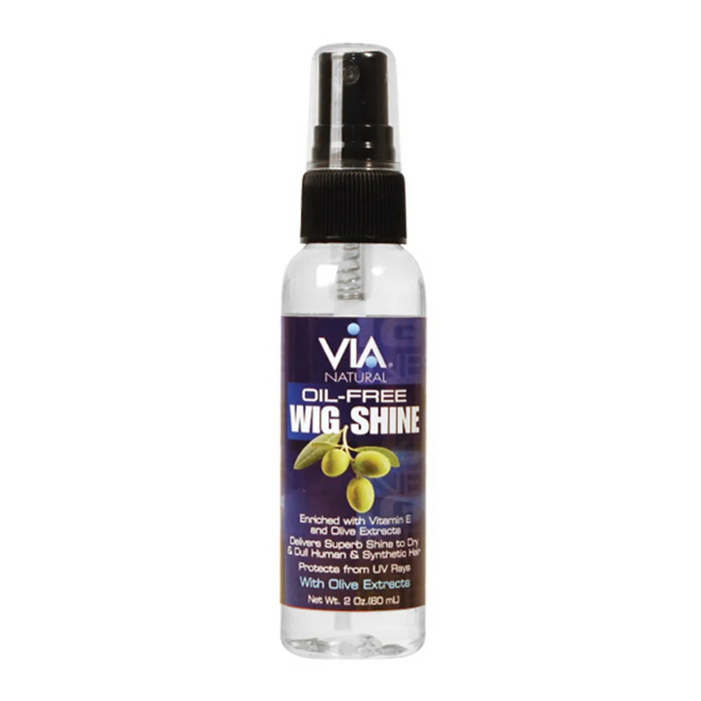 Easy-to-Use VIA Natural Oil Wig Shine with Olive 2 Oz Secure