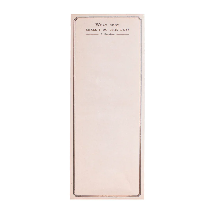 Minimalist What Good Shall I Do This Day Notepad Dependable