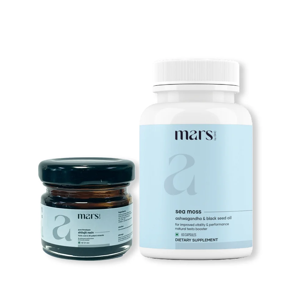 Convenient Combo di stimolatori di vitalità Pura resina di Shilajit dell'Himalaya e capsule di muschio marino naturale Innovative