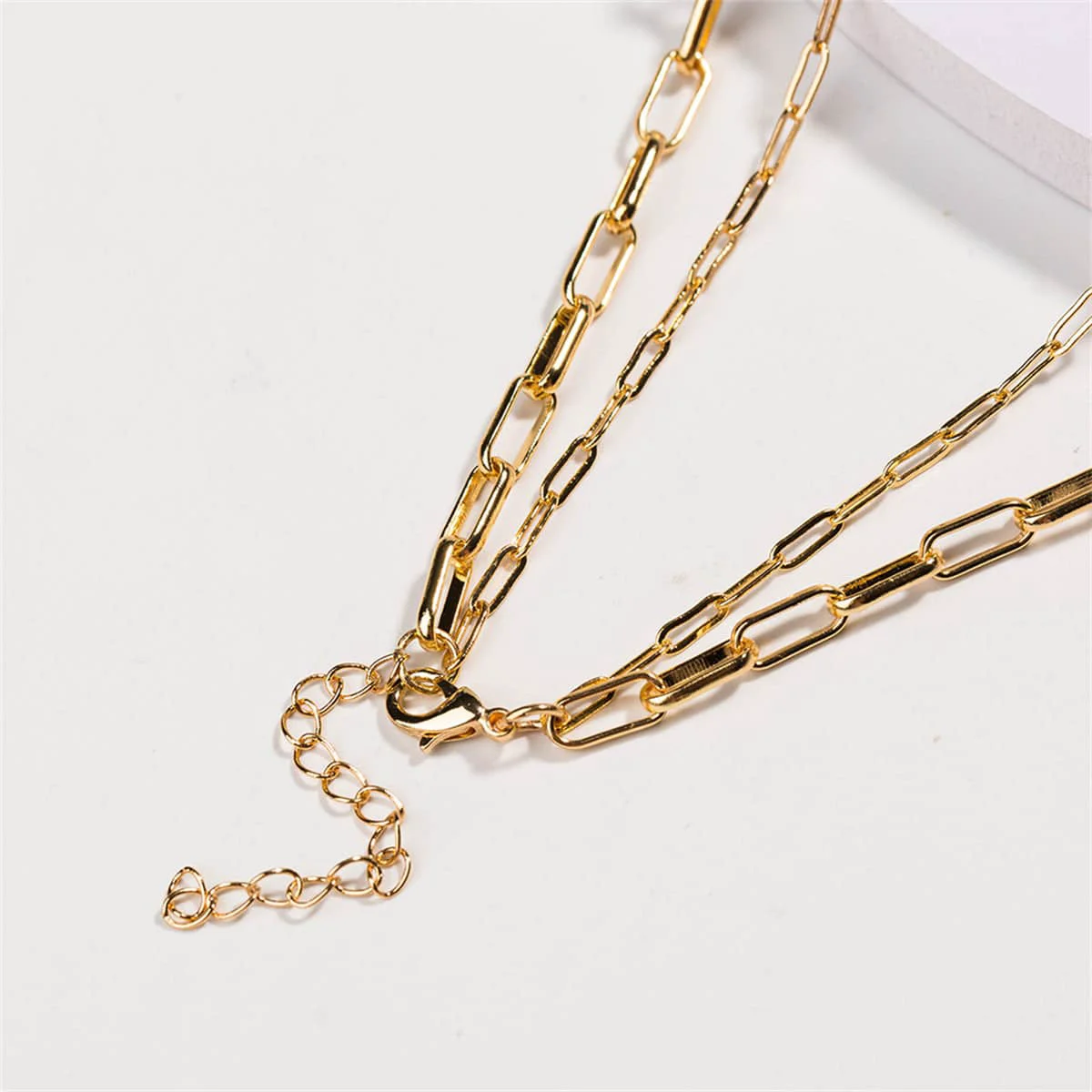 Next-Generation Shell Goldtone Layered Pendant Necklace Sophisticated