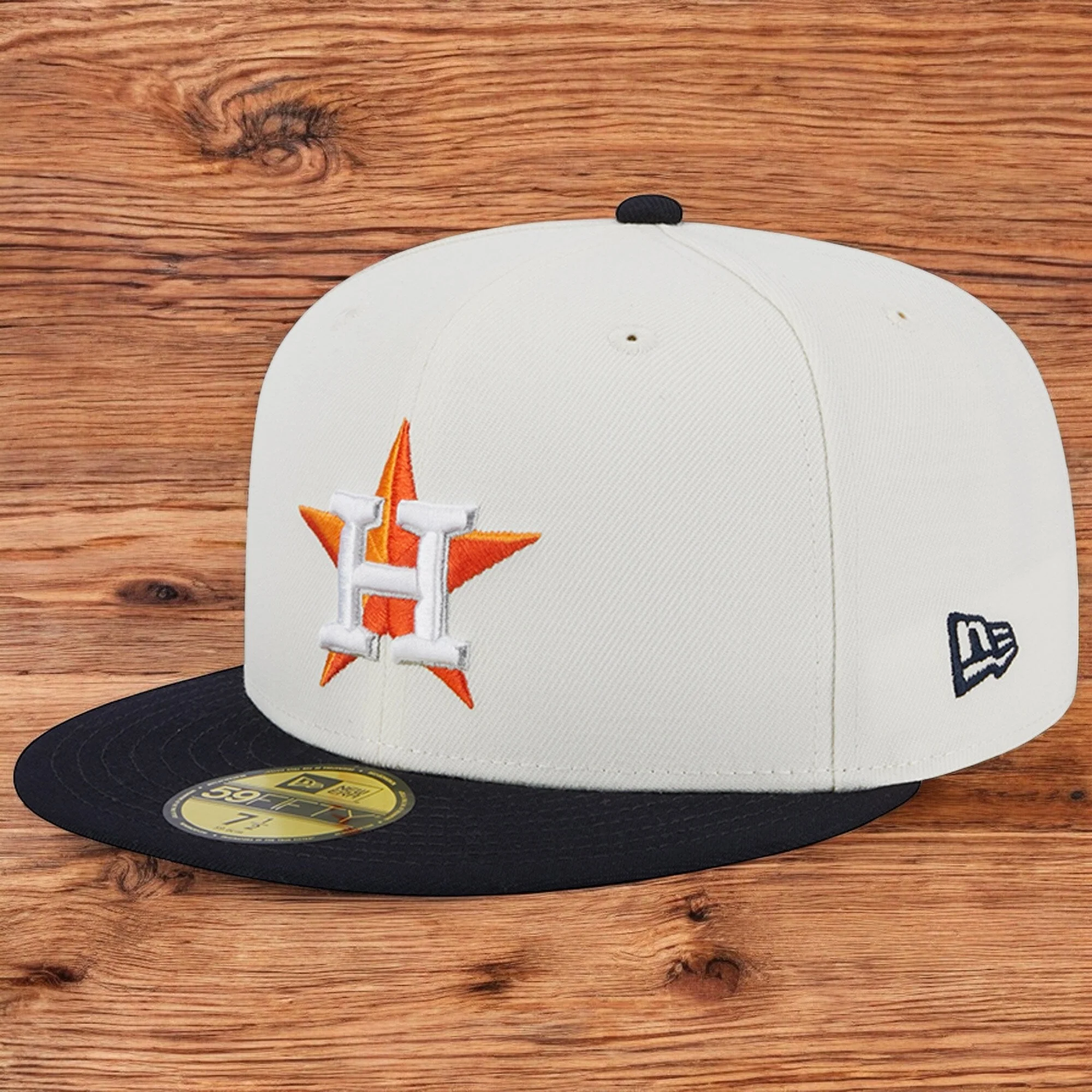 Detailed New Era Men's MLB Houston Astros 5950 Retro E1 Fitted Cream Royal Stylish