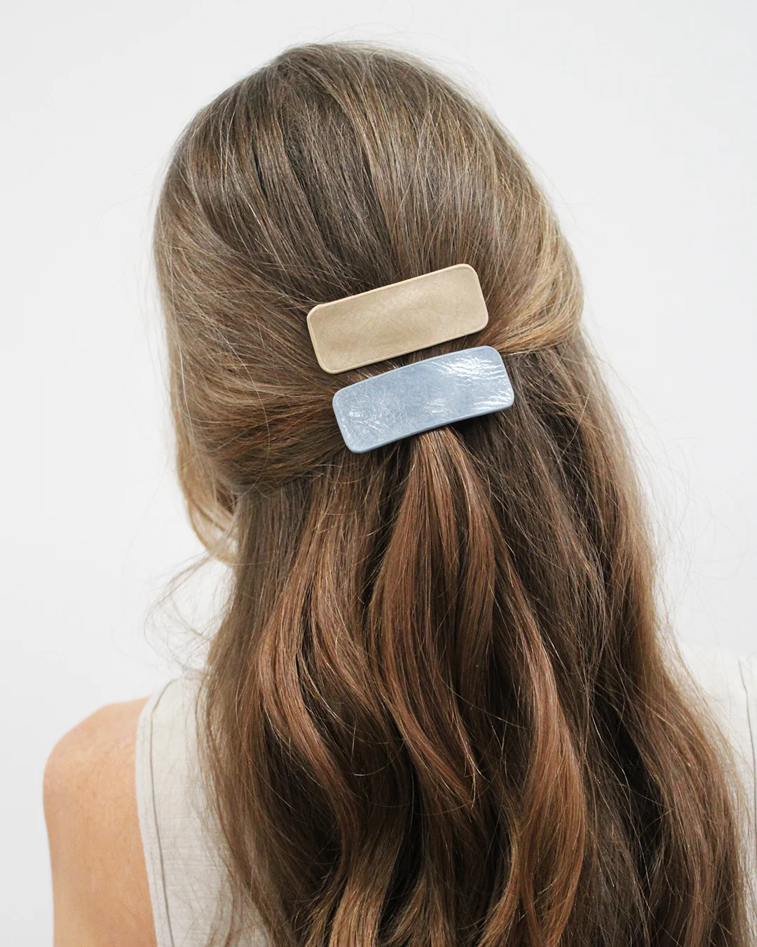Powerful Faux Leather Snap Barrettes - 4 Pack Responsible