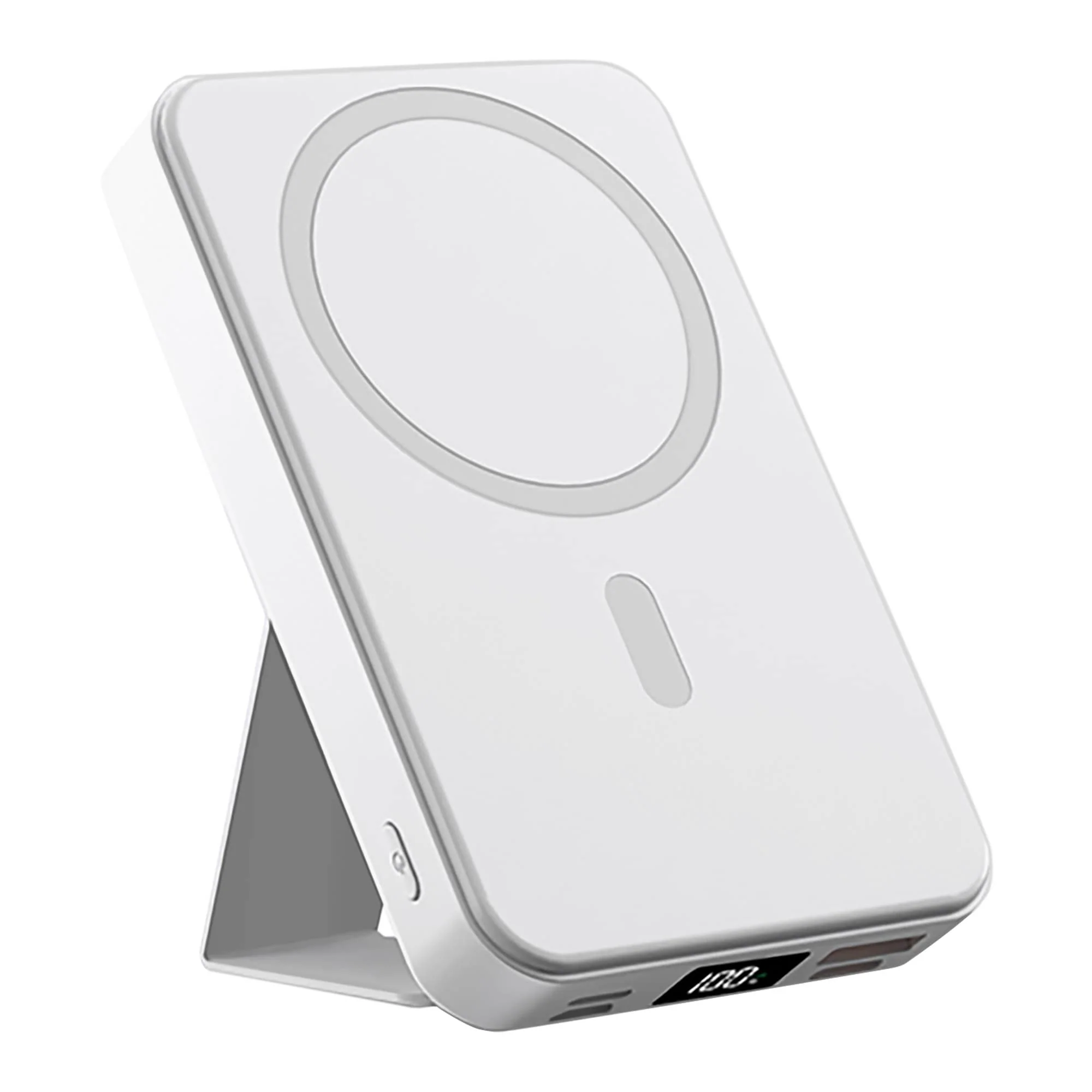 Reliable Alpha Digital - 10 000mAh Portable Magnetic Wireless Charge Power Bank with Phone Stand Consistent