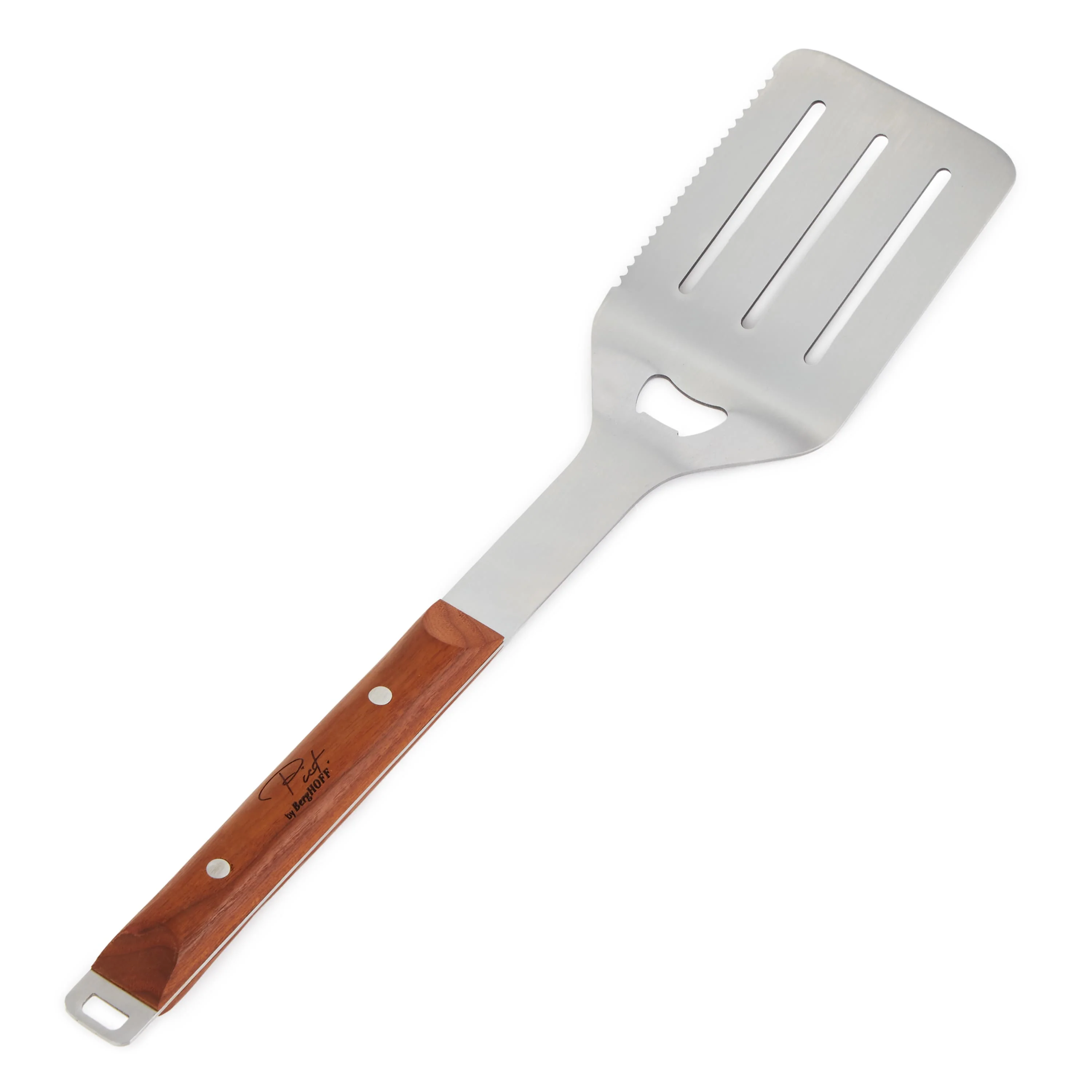 Exceptional BergHOFF Stainless Steel 16 BBQ Turner with Wooden Handle Original Design