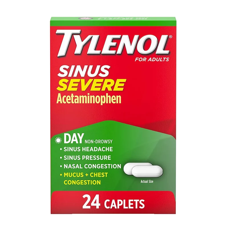 Fashionable Tylenol Sinus Congestion And Pain Severe Caplets For Adults - 24 Ea Responsible