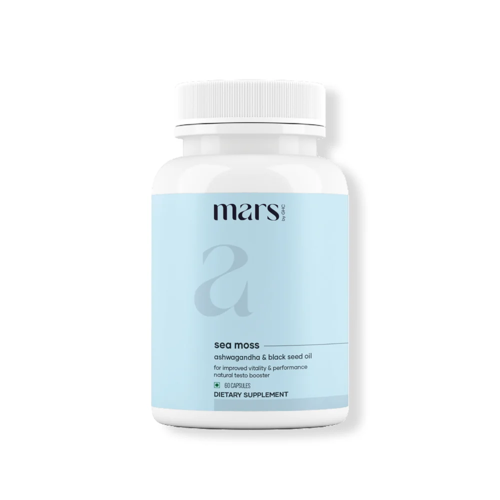Sophisticated Mars Natural Sea Moss Caps Powered with Ashwagandha Black Seed Vitamin D3 Crafted