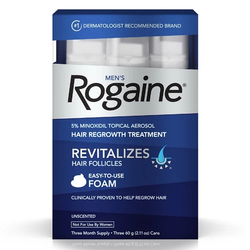 Verified Mens Rogaine 5 Minoxidil Topical Foam Hair Regrowth Treatment - 2.11 Oz Pack 3 Pack Exceptional