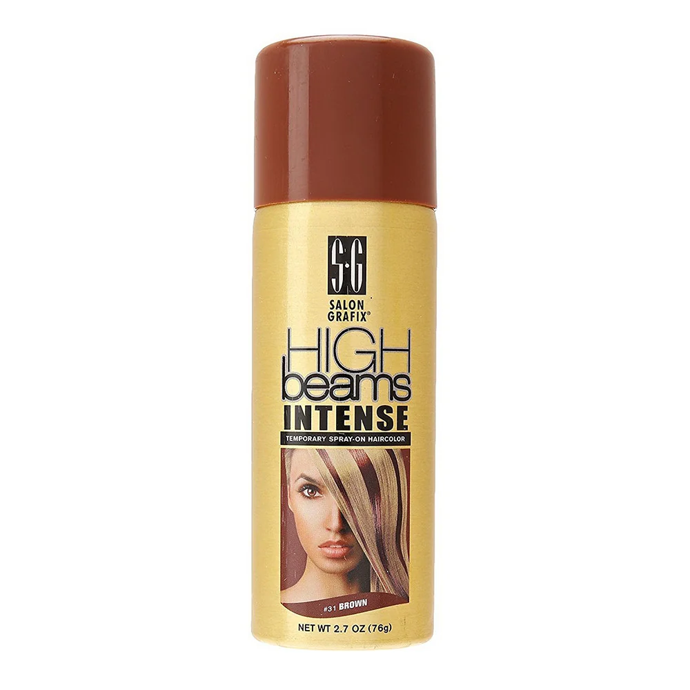 Contemporary High Beams Intense Temporary Spray On Hair Color 31 Brown 2.7 Oz Environmentally Friendly
