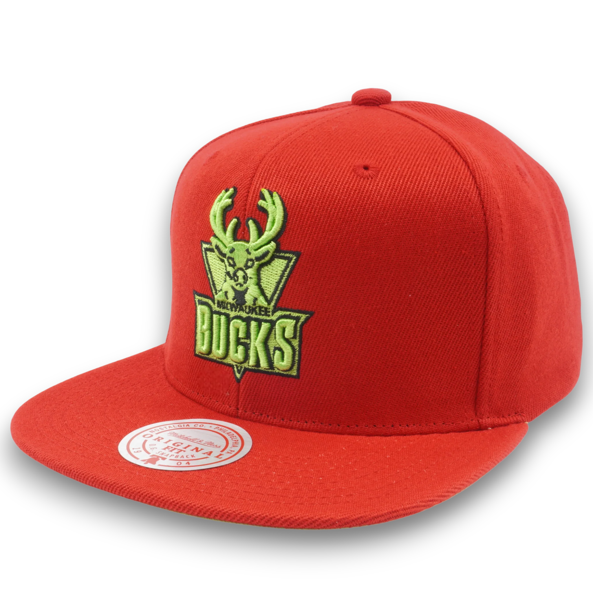 Lightweight Mitchell Ness Men's NBA Reverse Candy Apple Snapback Hwc Bucks Snapback Caps Smooth