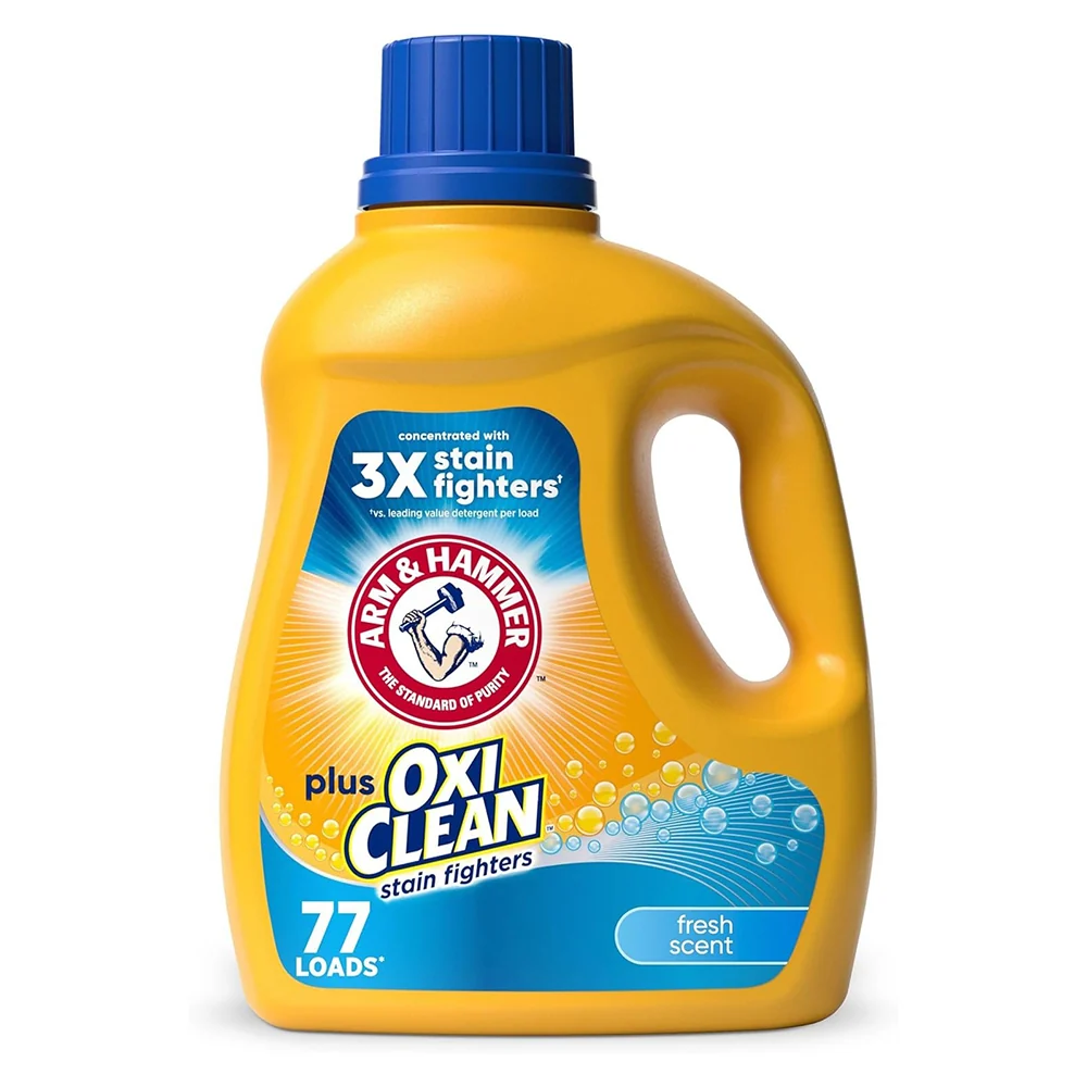 Effective Arm and Hammer Plus OxiClean Liquid Laundry Detergent Fresh Scent 100Oz 2.95L Breathable