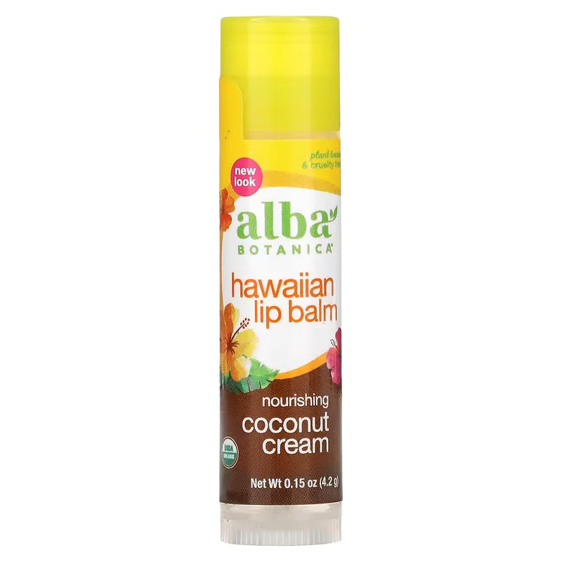 Sustainable Alba Botanica Hawaiian Coconut Cream Lip Balm 0.15 Oz High-Grade
