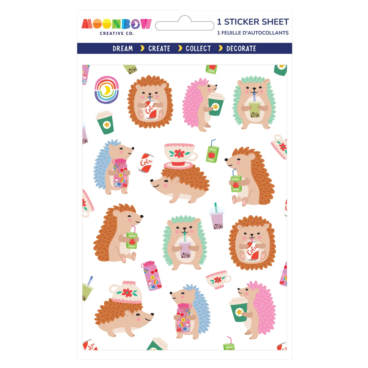 Verified Hydrating Hedgehogs Glossy Stickers Luxury