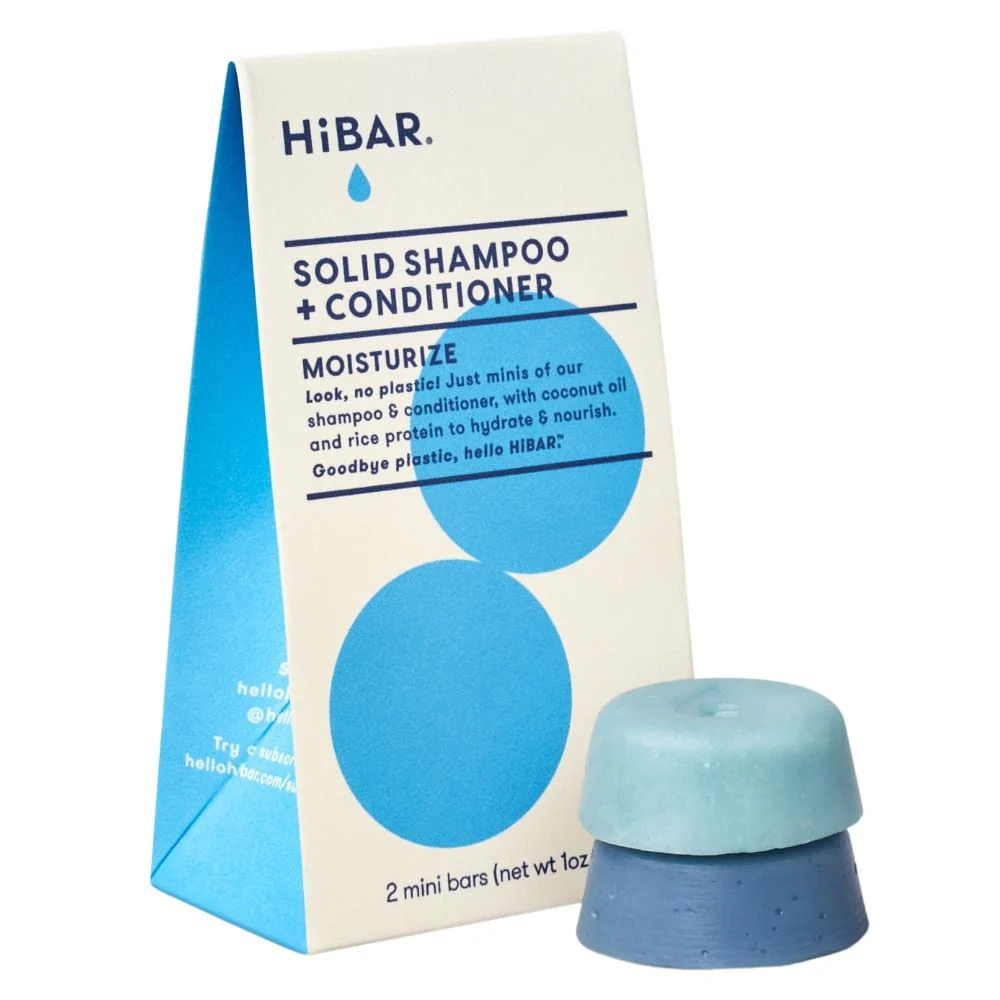 Efficient HiBar Moisturize Solid Shampoo and Conditioner Mini Bars 1 Oz Excellent