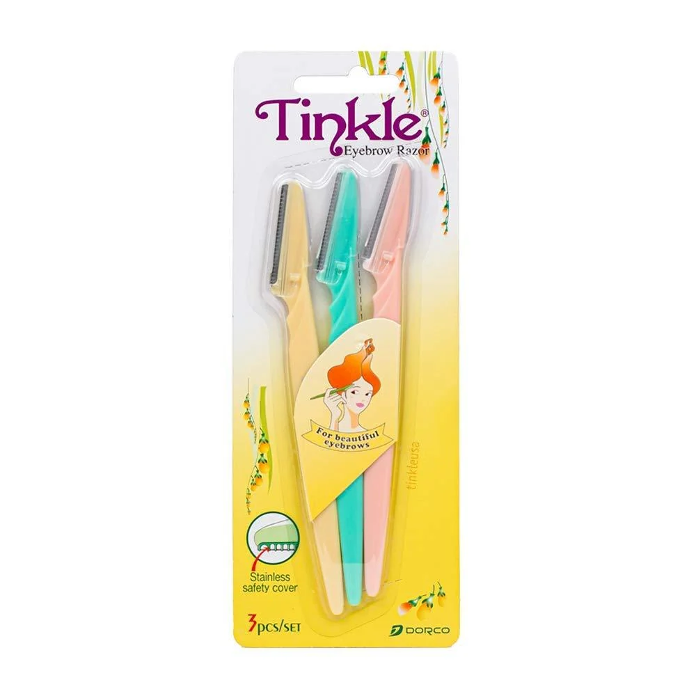 Authentic Tinkle Eyebrow Razor 1 Pack 3 Pieces Elegant