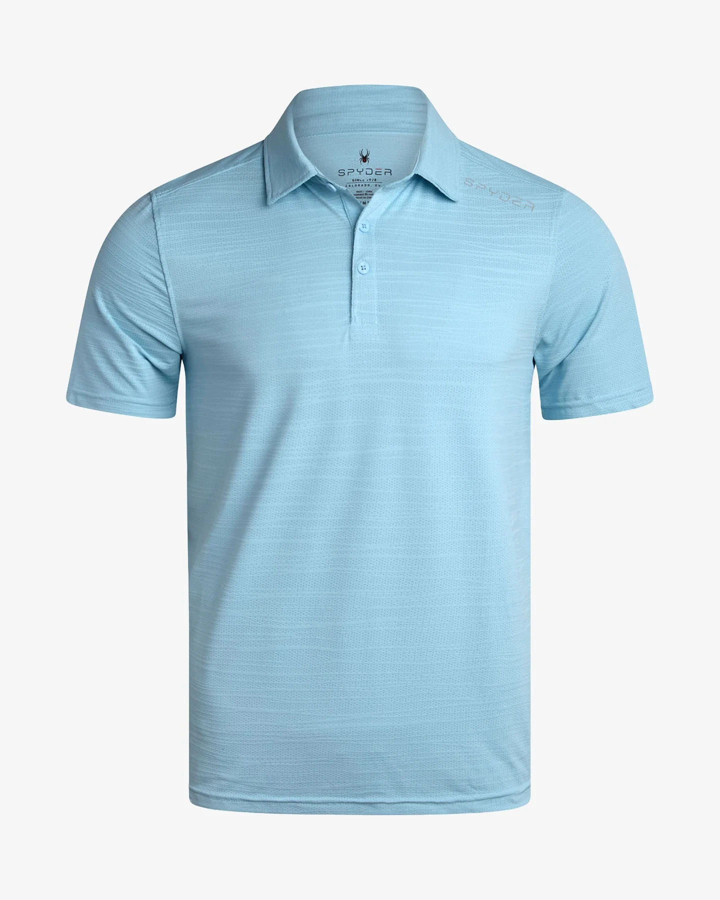 Detailed Men's Short Sleeve Jacquard - Sky Blue Easy-to-Use