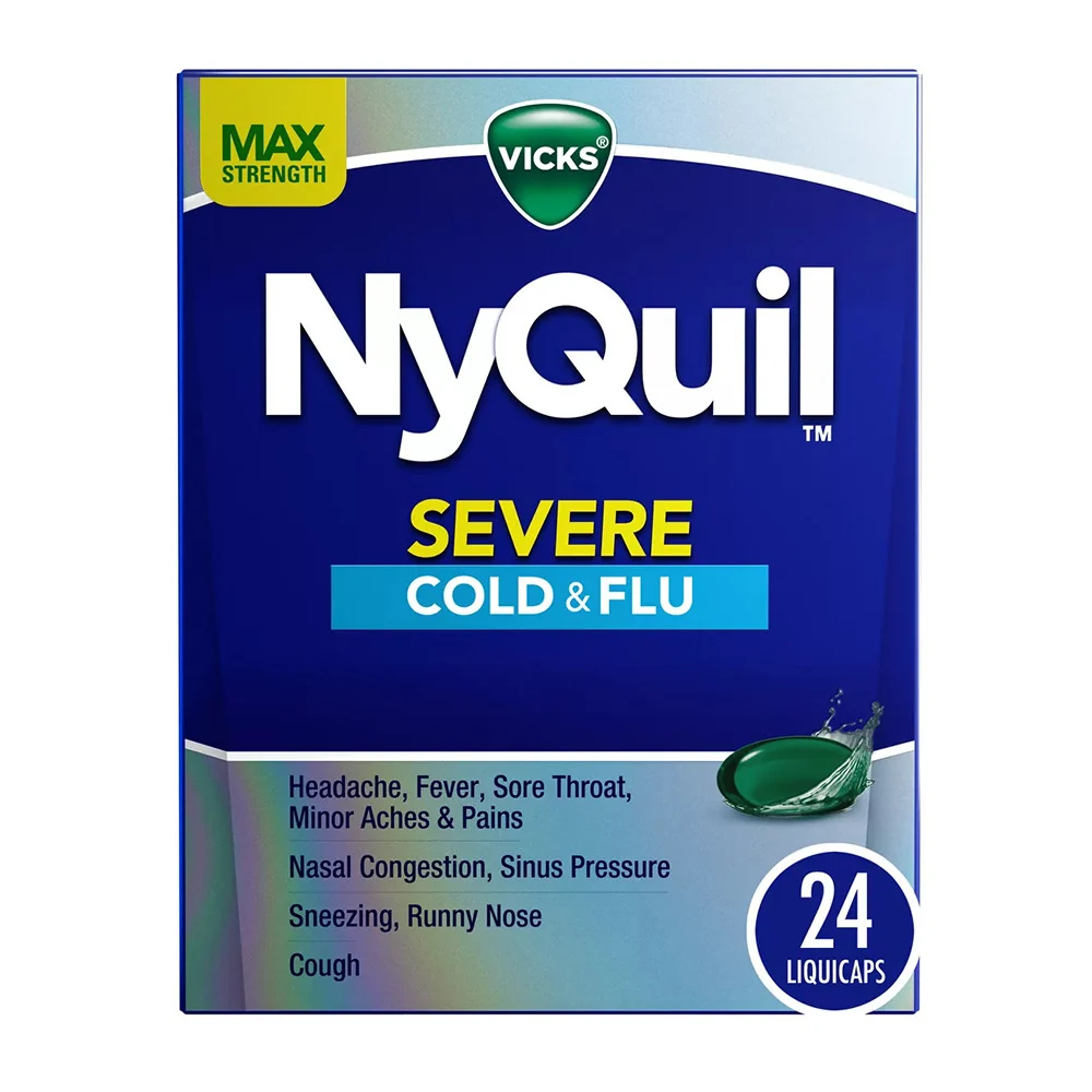 Official Vicks NyQuil Vapo Cool Severe Cold And Flu Congestion Tablets 24 Ea Sustainable