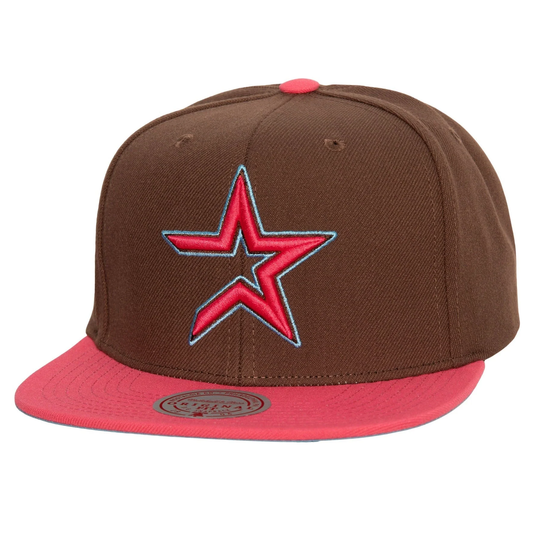 Traditional Mitchell Ness Men's MLB The Damn Snapback Coop Astros Brown Lightweight