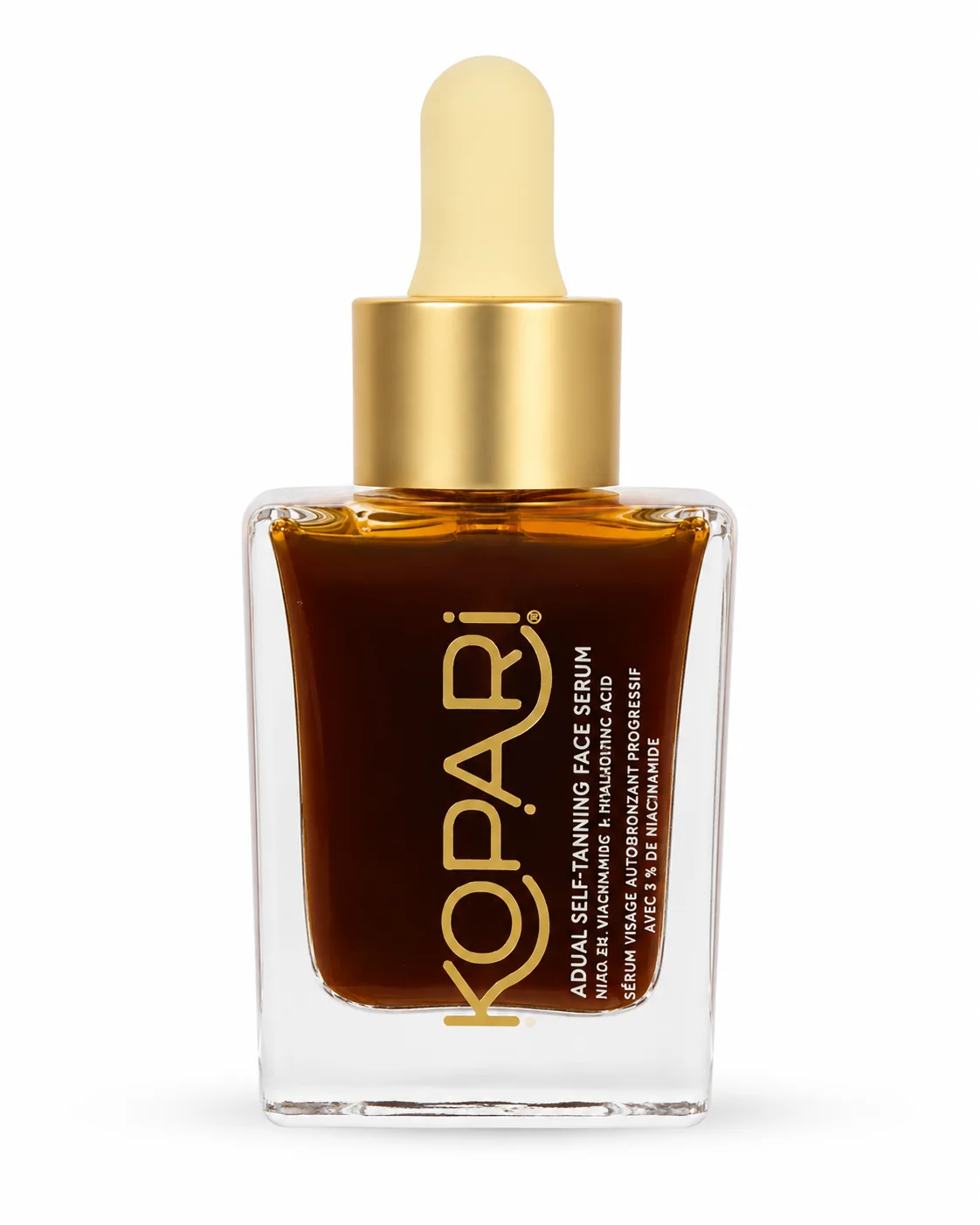 Secure KOPARI GRADUAL SELF TANNING FACE SERUM WITH 2 NIACINIMIDE HYALURONIC ACID High-Grade