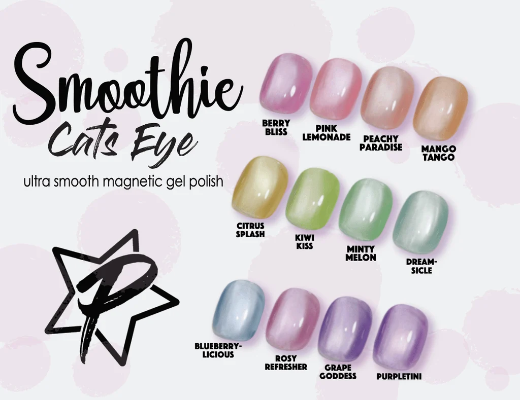 Convenient Smoothie Cats Eye Gel Polish - 12 Piece Collection Practical