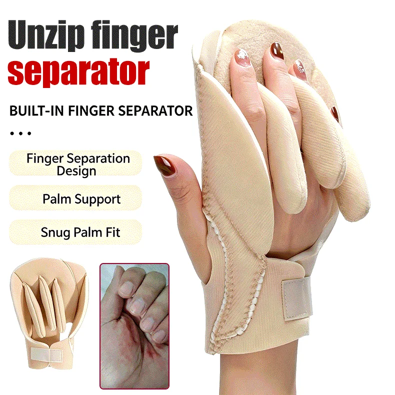 Trusted Finger Separator Glove Soft Splint for Stiff Fingers Left or Right Rest Your Hands Without Stopping What You're Doing Classic