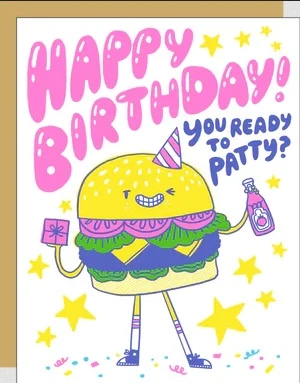 Secure Burger Birthday Card Superior