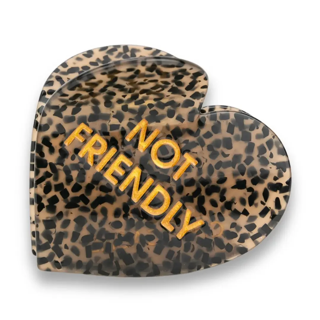 Fine Crafted Not Friendly Hair Clip Casual