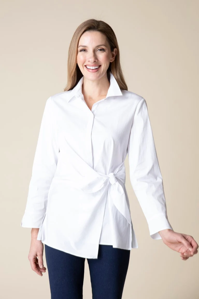 Natural Side Tie Shirt Fine