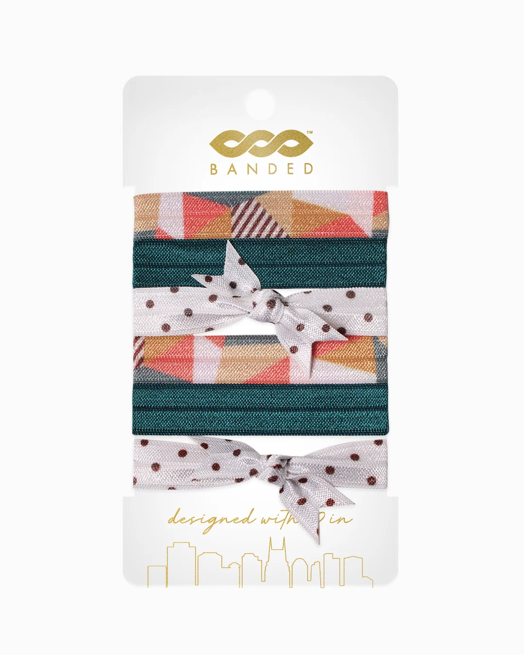 Fine Boardwalk - Classic Hair Ties - 6 Pack Detailed