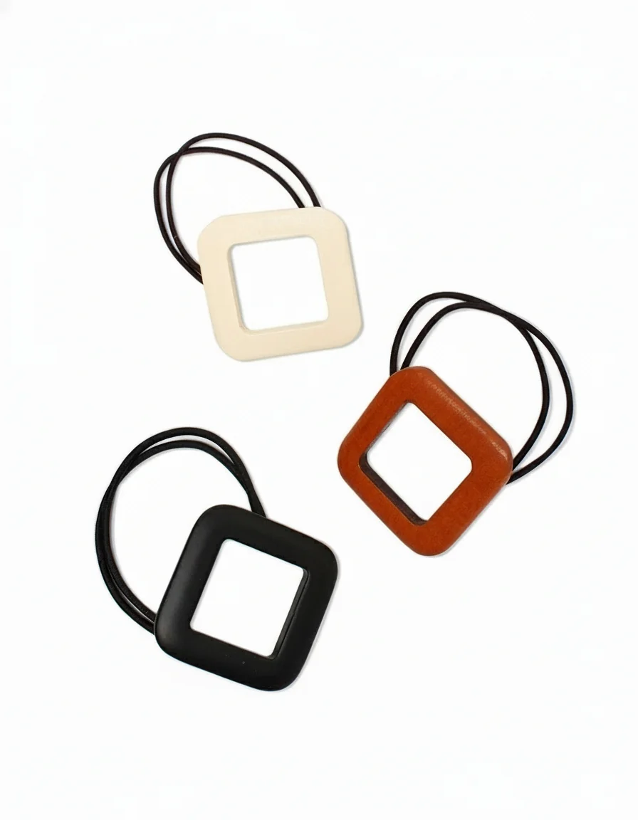 Crafted Wooden Grove - 3 Pack Hair Ties Excellent