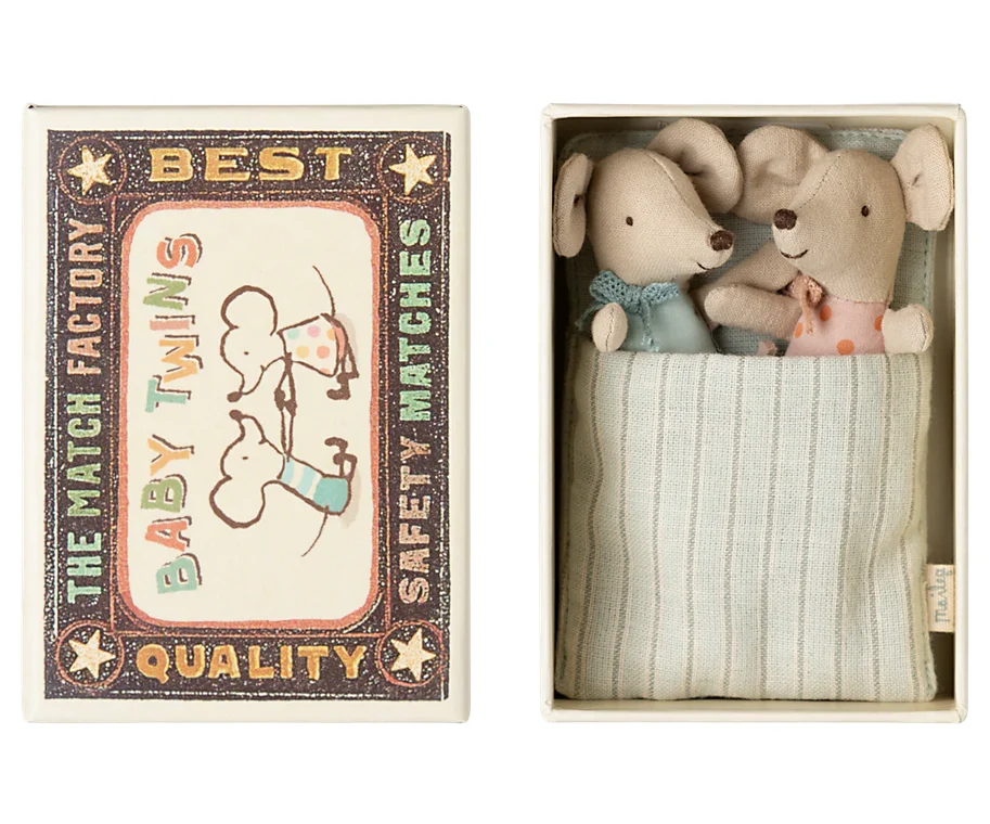 Classic Twin Baby Mice in Matchbox Outstanding